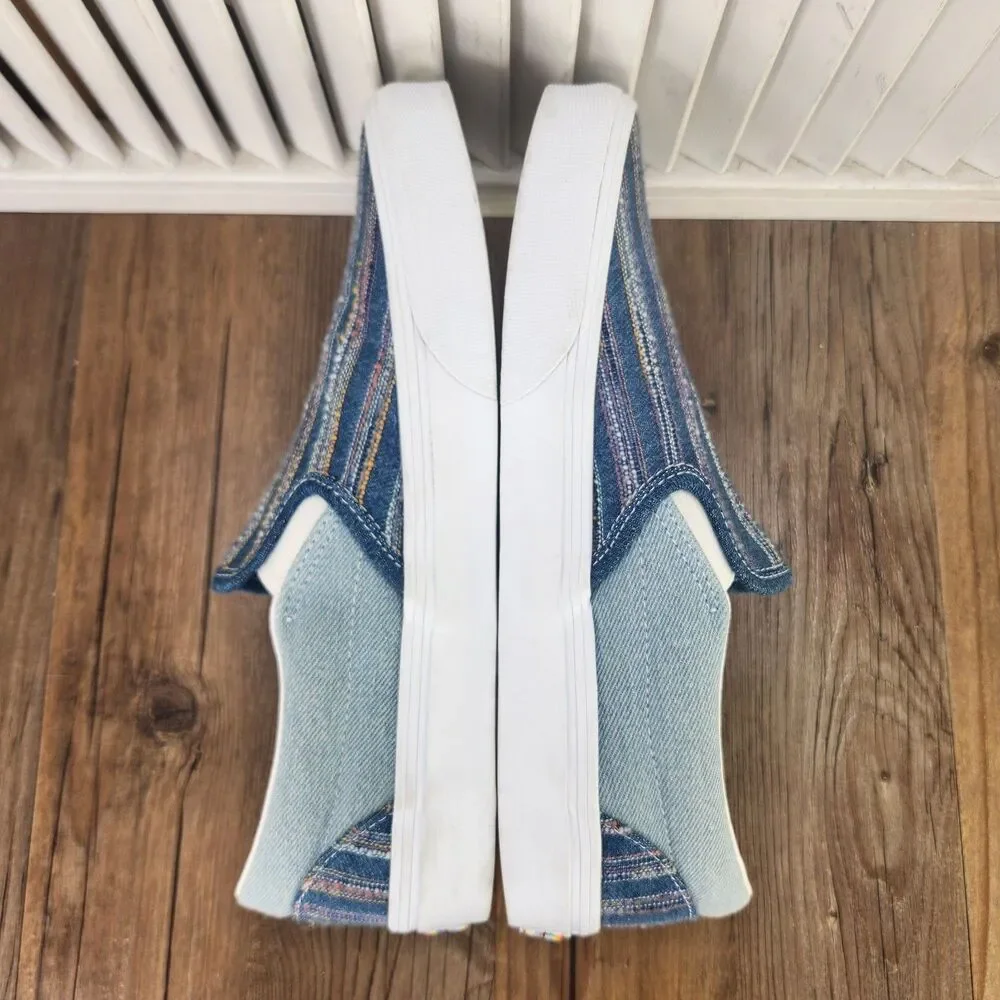 Vans Classic Slip-On Together As Ourselves Sneakers Mens Sz 9.5 Blue Pride Shoes